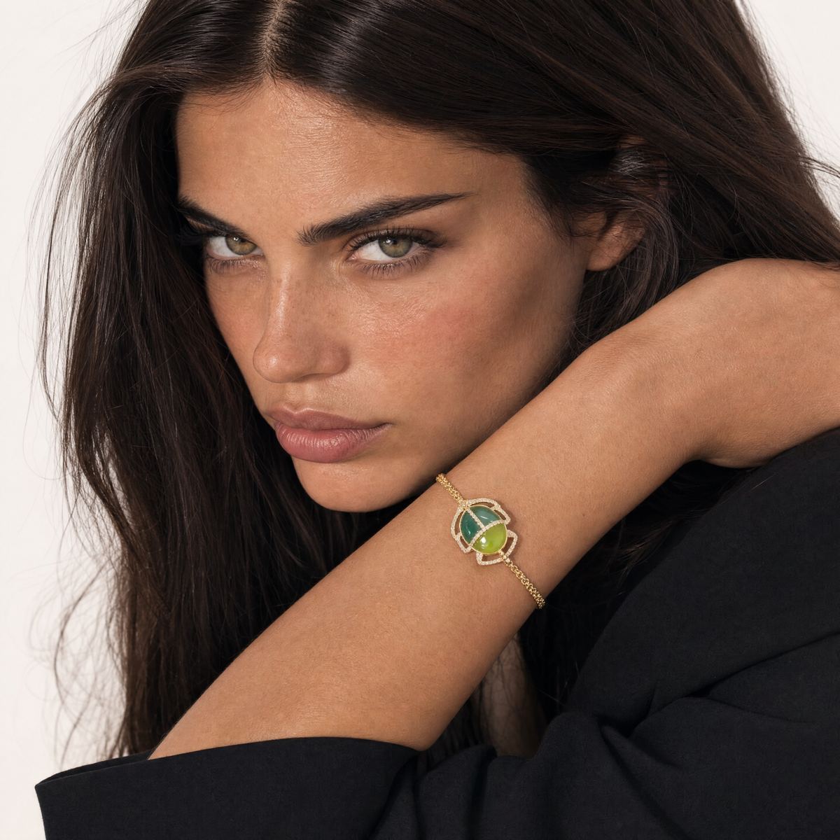 The White River Scarab Bracelet on model