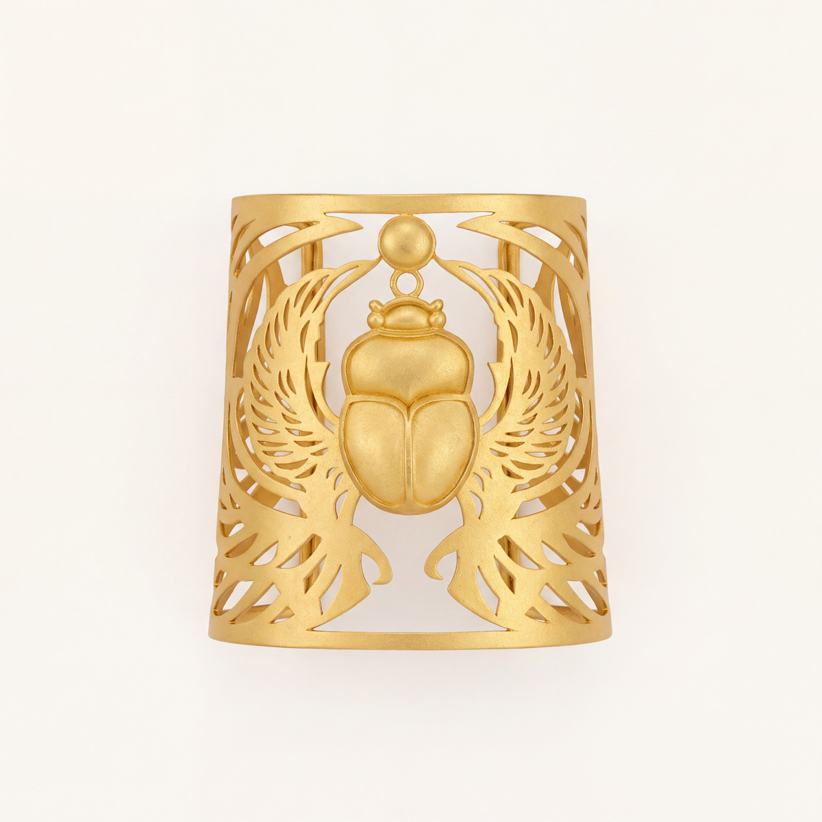 The Eternal Scarab Cuff flatlay